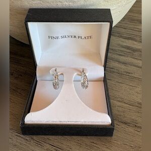 NIB Silver Hoop Earrings